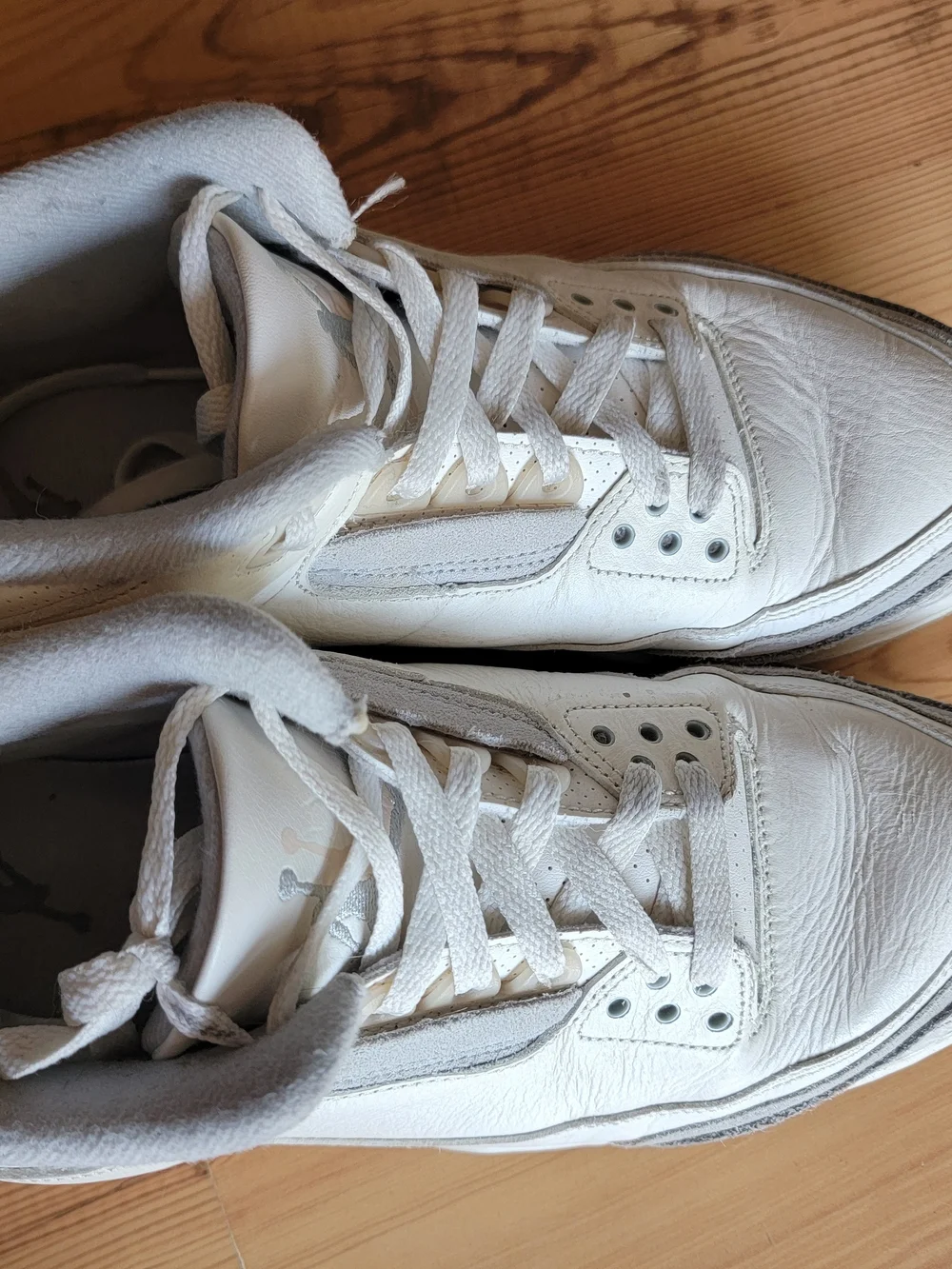 Jordan White and Light Gray Low-Top Sneakers